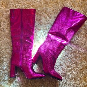 Inc hot pink boots